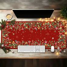 Christmas Red Persian Retro Style Large Mouse Pad Rubber Non-Slip Lock Edge Craft Desk Mat Suitable Gaming Office Accessories - View 2