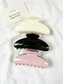 1/3pcs Large Hair Clips, Matte And Glossy Giant Hair Clips, Suitable For Fine Hair, Non-Slip Rectangular Design, Suitable For Women, All-Day Strong Hold Styling, Y2K Style, Holiday Y2K Style, Autumn Decoration - Multicolor - View 7