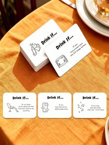 100 Kartu Permainan Pesta Bahasa Inggris, Kartu Putih Teks Hitam, Set Kartu Permainan Pesta Dewasa, Tantangan Minum Lucu & Jujur atau Berani, Permainan Pencair Suasana Interaktif, Cocok Untuk Teman dan Pasangan, Pilihan Ideal Untuk Pesta Bujang - MultiWarna - View 5