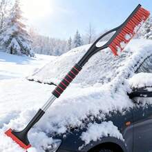 1pc Car Snow Shovel, Extendable Snow And Ice Scraper, Multi-Function Snow Removal Tool, Long Handle Snow Scraper, Non-Scratch Car Paint - A - View 4