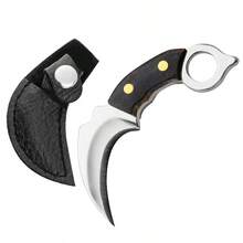 1pc Mini Knife Accessory, Can Be Used To Open Parcel Boxes, Also As Decorative Keychain/Leg Chain, Portable And Lightweight, Wooden Handle Stainless Steel Blade, Fun And Colorful, Includes Leather Case And Chain - Multicolor - View 10
