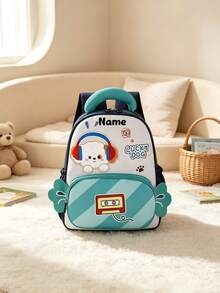1pc Back To School Personalized Customized Casual Cute Cartoon Cat, Dog Candy Theme Backpack, Zipper Closure Nylon Material, Adjustable Shoulder Straps, Hand-Carry, Suitable For School, Shopping, Outdoor Travel, Daily Use. Birthday Gift. - Multicolor - View 8