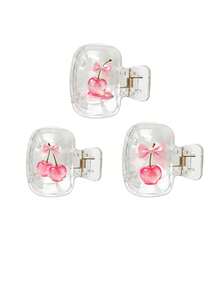 Bow Glitter Cherry Toothbrush Protective Storage Box, Paired With Toothpaste Squeezer Transparent Clip-On Toothbrush Holder, Suitable For Home And Travel, Family Gift, Back To School Season, Back To School Gift, Couple Gift, Easter - Multicolor - View 14