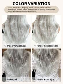 NAMM Ombre Silver Long Body Wave Wig With Bangs Dark Roots, Synthetic Glueless Heat-Resistant Fiber Costume Wigs For Women Halloween Cosplay Wear, Festival Party And Daily Use 24 Inch ( Ombre Blonde ) - Multicolor - View 8