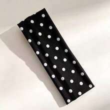 1pc Y2K Punk Metal Eyelet Wide Headband, Black Fabric Headband, Cool Non-Slip Women's Hair Accessory - Black - View 5