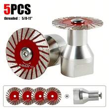 1 Set/5 Pieces Grinding Cutting Wheel 40mm 5/8-11 With Removable Flange Stone Carving, Cutting And Grinding, Suitable For Granite, Marble, Concrete, Ceramic And Other Types Of Stone - Diamond Cutting Disc Set - View 6