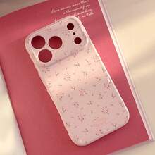 Soft Pink Floral Phone Case Compatible With Iphone 17 Pro Max, 17 Pro, 16 Pro Max, 15, 18/17/16/15/14/13/12/11, Full Coverage Soft Shell - Pink - View 4