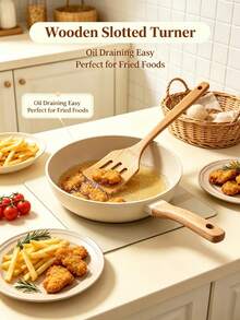 1/5 Pieces Of Spatula, Spoon, Wooden Spatula, Cooking Spatula, Frying Spatula, Strainer Spatula, Scraper, Palette Knife, Kitchen Accessories, Cooking Wooden Spoon, Kitchen Utensils, Kitchen Essentials, Suitable For Halloween And Christmas - Coffee Brown - View 13