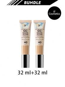IT Cosmetics [حزمة] كريم أساس CC+ نود جلو لتحسين مظهر البشرة، درجة متوسطة محايدة، SPF40، 32 مل * 2 - وسط محايد - مشاهدة 1