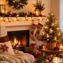20/30LED Battery Operated Burgundy Dachshund LED Copper Wire String Lights, Warm White Cute Dog Fairy Lights, Christmas Indoor Decor For Xmas Tree, Fireplace, Bedroom & Window - Dachshund String Lights - View 5