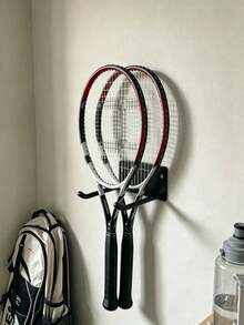 4Pcs Tennis Racket Wall Mount Holder, Heavy Duty Metal Racket Display Storage Rack, Indoor Outdoor Wall Hook For Tennis Rackets, Garage Gym Court Sports Equipment Organizer - Multicolor - View 12