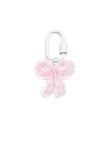 Pink Bow Initial Bag Charm,Elegant Acrylic Bow Keychain With Braided Rope,Fashion Accessories,Purse Backpack Pendant,Gift For Women,Holiday Gifts - Multicolor - View 23