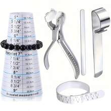 KLONKEE 1/2/3/5pcs Bracelet Measuring And Bending Tool Set, Includes Bracelet Bending Pliers, Measuring Tape And Bracelet Shaping Pliers, Reusable Bracelet Measuring Paper Tape, Suitable For Jewelry Making And Repair - Jewelry Making Tools - View 1