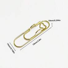 6pcs Mixed Color Multi-Function Heart Metal Pen Clips, Paper Clips With Pen Holder, Notebook Accessories, Pen Holder, Pen Pendant, Back To School, School Supplies - Multicolor - View 5