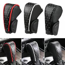 Luxury Diamond‑Studded Car Gear Shift Knob Cover Handbrake Sleeve, PU Leather Auto Gear Lever Protection Cover, Universal Fit Most Vehicles, Stylish Car Interior Modification Accessories - A - View 1