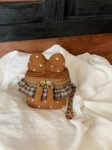 1PC New Autumn/Winter Mini Square Bag, Casual Minimalist Elegant, Non-Adjustable Shoulder Strap, Suitable For Daily Outings And Travel, Can Easily Hold Daily Essentials, Versatile Item, Suitable For Various Styles And Occasions - Multicolor - View 3