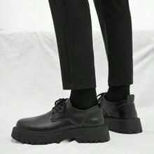 Men's Black Formal Shoes, Convenient, Comfortable And Durable, Formal Large Toe Loose Round Toe Shoes Suitable For Weddings, Business Parties, Banquets, Office And Other Occasions, Spring, Summer And Autumn Wear. - P70 Black - View 9
