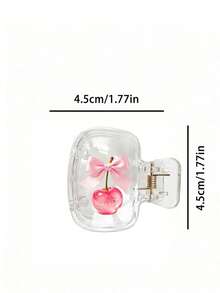 Bow Glitter Cherry Toothbrush Protective Storage Box, Paired With Toothpaste Squeezer Transparent Clip-On Toothbrush Holder, Suitable For Home And Travel, Family Gift, Back To School Season, Back To School Gift, Couple Gift, Easter - Multicolor - View 11