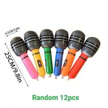 1/5/12pcs Inflatable Musical Instrument Party Props Rock Star Set, Inflatable Guitar, Inflatable Saxophone, Inflatable Bass, Inflatable Lute, Inflatable Microphone, Inflatable Flute, Inflatable Piano, Suitable For 80s, 90s Theme Party, Photo Decoration - A - View 14