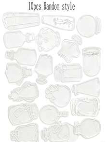 10pcs/40pcs Transparent Embossed Bookmarks, Perfect For DIY Crafts, Art Craft Set, Suitable For Reading Enthusiasts, Great Handmade Gift For Friends And Family - Multicolor - View 11