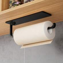 Modern Kitchen Paper Towel Holder Under Cabinet Mounted Dispenser Space-Saving Design Durable Plastic Material Bathroom Accessory Commercial Residential Use Small Apartment Essential - A - View 3
