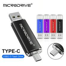 Microdrive 2 In 1 USB2.0 Flash Drive, Type-C OTG U Disk, Dual Interface Memory Stick For Type-C Phone & PC, File Photo Storage 128GB 64GB - View 3