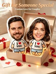 1pc DIY Customized Personalized Creative Pillow/Cushion, Gift For Girlfriend/Wife, Home Decor | Holiday Decoration | Wedding | Birthday Gift | Anniversary | Children's Gift, Suitable For Halloween, Christmas, Thanksgiving, Valentine's Day - Upload Picture Customization - View 6