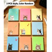 3pcs Macar Dog Sticky Notes Set, Random Mixed Color Patterns, Memo Stickers, Suitable For Planner And Office Decoration, Style And Color Random - Multicolor - View 7