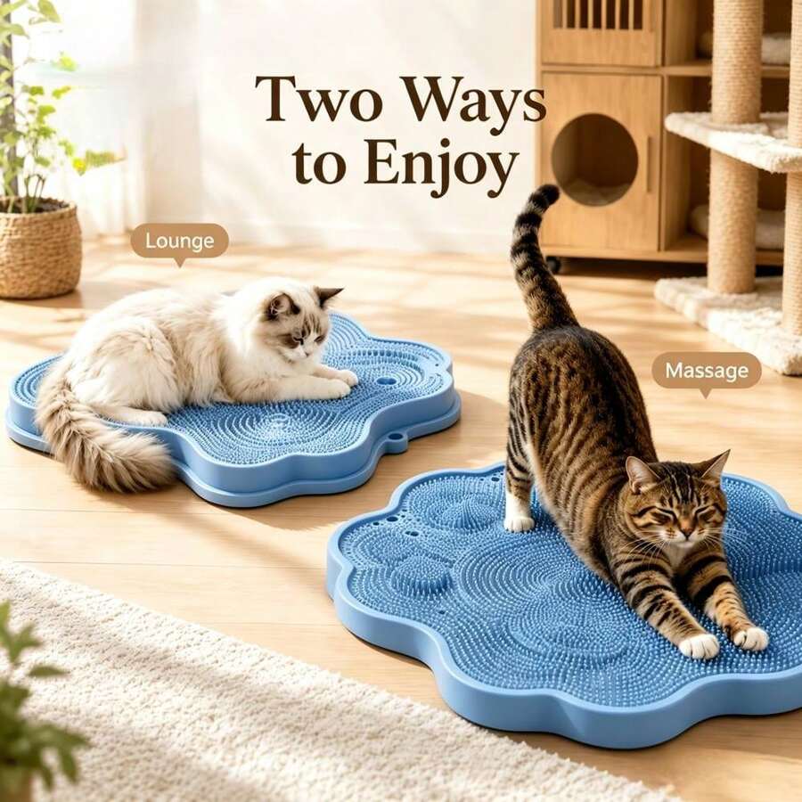 Sisir Pijat Kucing dan Papan Penggaruk, Sikat Kucing Multifungsi yang Dipasang di Dinding, untuk Meredakan Gatal, Mengurangi Kerontokan Bulu, dan Relaksasi, Desain Perawatan Diri Hemat Ruang, Cocok untuk Ruang Hewan Peliharaan di Rumah dan Kamar Mandi, Pilihan Sempurna untuk Hadiah Liburan, Natal, dan Penggunaan Sehari-hari
