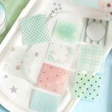 One Roll Of Die-Cut Tracing Paper Tape, Featuring A Refreshing Polka Dot Series In Pastel Colors. Available In Polka Dot, Checkered, Striped, And Various Other Patterns. Suitable For Decorating Notebooks, Scrapbooks, Photo Albums, And Diaries; Gift Wrapping Tape; Card And Photo Frame Decoration; Envelope Sealing; Diary Border Decoration; And A Must-Have For Back-To-School Student Supplies. - 1roll - View 6