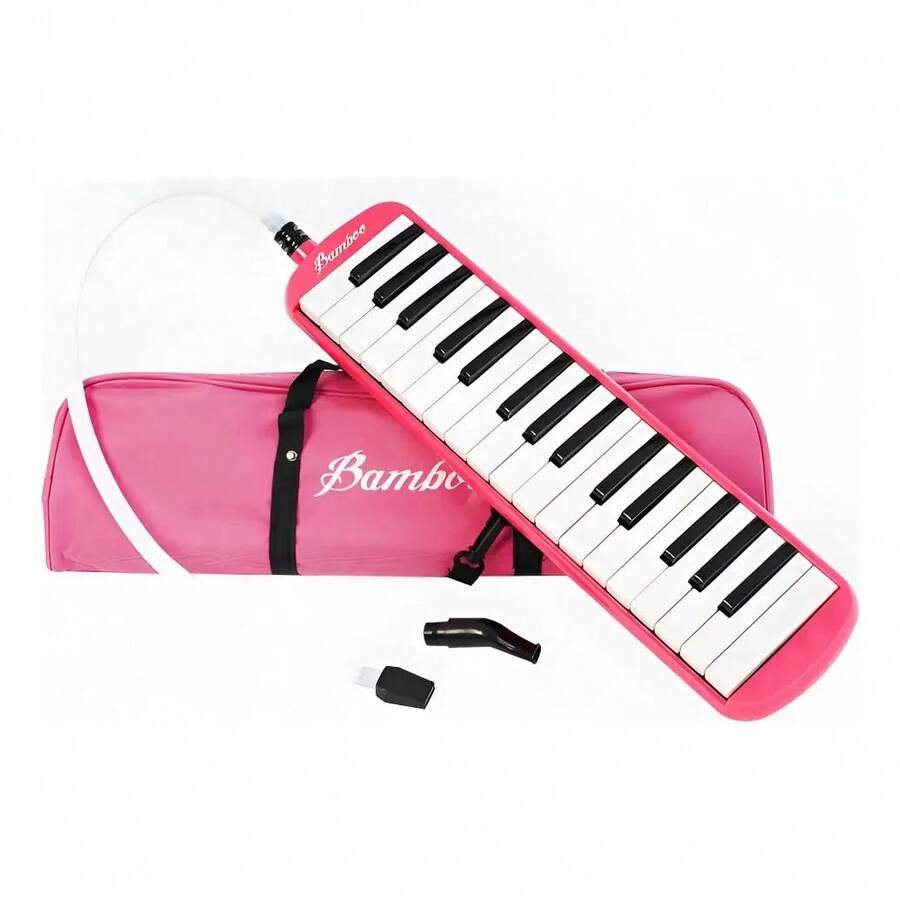 Melódica Bamboo Bm-32-bk Color Negro - Rosa - Ver 1