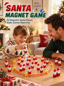 Children's Christmas Magnetic Chess Game, Educational Strategy Game, Interactive Board Game With Rope, Suitable For Family, Party, Travel And Camping, Suitable For Children And Adults Two-Player Game, Christmas Gift - Multicolor - View 2