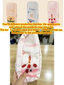 1pc Rectangular Makeup Bag, Soft Fabric With Zipper Closure, Multi-Pocket Design For Makeup Brush Storage, Portable Toiletry Bag, Holiday Essential, Travel Essential, Suitable For Home, Travel And Daily Makeup Use - Multiple Colors and Styles - View 8