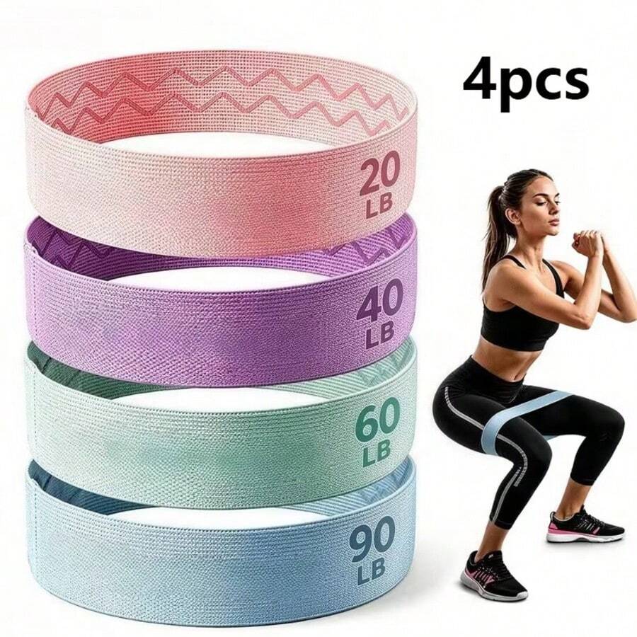 1 buah/4 buah Pita Resistensi Berbobot, Cocok untuk Penguatan Otot Inti, Pilates, Yoga, dan Latihan Seluruh Tubuh - Set Kebugaran Portabel, Sempurna untuk Penggunaan di Rumah dan Gym - MultiWarna - View 1