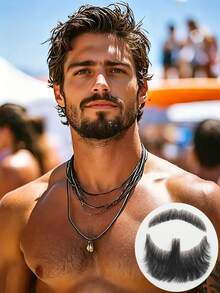 Fake Beard Trimmable And No Itching Fake Mustache Realistic Faux Facial Hair For Men Theatrical/Holiday/Drama/Party/Movie - Multi-color - View 12