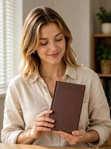 Sea Salt Raw Chocolate Series Planner Notebook Vintage Dark Brown Leather Hardcover Macaron Colorful Inner Pages Ins Style Portable Memo Notepad - Multiple Styles - View 7