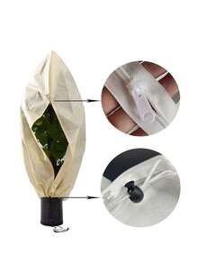 1pc Plant Winter Protection Cover, Green Breathable Plant Freeze Protection Bag With Drawstring, Reusable Frost Cloth Tree Cover For Shrubs, Potted Plants, Fruit Trees, Outdoor Garden Plant Cold, Wind & Bird Protection For Autumn Winter - Multiple Styles - View 5