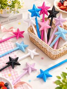 1pc/2pcs (Main Product + Funnel) Star-Shaped Seasoning Stick Set, Fun Durable Portable Easy To Use, Suitable For Salt, Pepper And Other Seasonings Dispensing, Perfect For Cooking, Kitchen, Home Decor, Party, Birthday, Holiday Gathering, Gift And Daily Dining - Pink - View 12