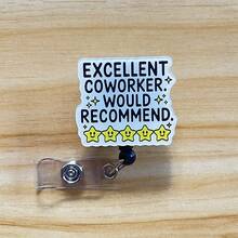Retractable D Card Holder Reel With Cute Cartoon Design, Nurse Hospital Badge Holder Office Lanyard 1pc - X1085 - View 6