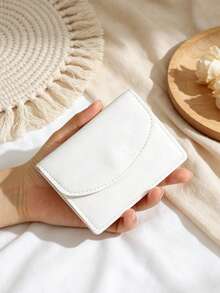 Candy Color Flip Coin Purse, Student Wallet, Short Solid Color Card Holder, Premium Compact Minimalist Coin Purse - Multicolor - View 4