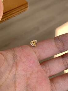 1對帕拉伊巴鳶尾花耳釘，獨特個性化，小尺寸，高端百搭顯膚色耳環 - 金色 - 查看 1