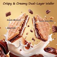 AMOS ChocoWaffle Crispy Layered Cocoa & Milk Chocolate Wafer Biscuits 420g Individually Wrapped - 1 pc - View 2