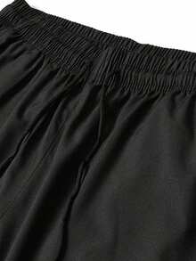 Men's Outdoor Sports Long Pants, Straight Leg Loose Fit Printed Pants For Mountain And Forest Activities - Black - View 10