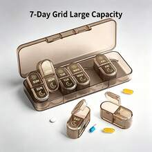 Portable Pill Box, Detachable One Week Pill Box, 7-Day 14 Grid Morning And Evening Divided Pill Storage Box, Medicine Storage Box, Suitable For Storing Vitamins, Dietary Supplements, And Medicines, Suitable For Travel And Office, Halloween Gift - one-size - View 1