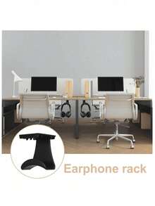 1pc Wall Mounted Headphone Hook No Drill Headset Holder For Gaming Headset Storage Space Saving Design For Desk Organization Versatile Chic Earphone Rack For Protective Use - Multicolor - View 5