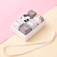 1pc Cat DIY Keyboard Keycap Keychain Accessory, Creative Keycap Pendant Charm, Portable Decorative Key Ring For Backpack, Handbag - Multicolor - View 15