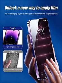 Navigator 2pcs Auto-Alignment Tempered Glass Screen Protector, High Definition, Dust-Proof, Bubble-Free, Easy Installation, Anti-Scratch, Anti-Fingerprint, Anti-Drop, Compatible With IPhone Duo/18 Pro Max/18 Pro/18/17e/17 Pro Max/17 Pro/17 Air/17/16 Pro Max/16 Pro/16 Plus/16/15 Pro Max/15/14/13/12 And Other Models. - Clear - View 6