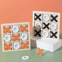 2026-Latest Hot-Selling, 1pc Wooden XO Tic Tac Toe Game Suitable For Party Gathering - Birthday Gift - Gift - Easter Gift - Perfect Gift - Gift - Graduation Gift - Multicolor - View 7