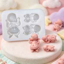 Exquisite Fondant Molds For Clothing Designs, Silicone Molds For Reclining Figures, Easy To Demold And Clean, DIY Chocolate Dough For Flower Paste Making, Resin Keychain Pendant Clay - View 2