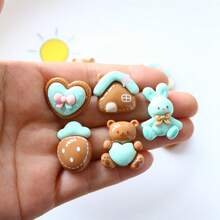 5/10/15pcs Cute Bear & Rabbit Fridge Magnets, Heart Decorative Magnets, Suitable For Office Whiteboard, Storage Cabinet, Dishwasher, Kitchen Decor, Home Decor, Holiday Gift For Friends, Party Favor - Multicolor - View 3